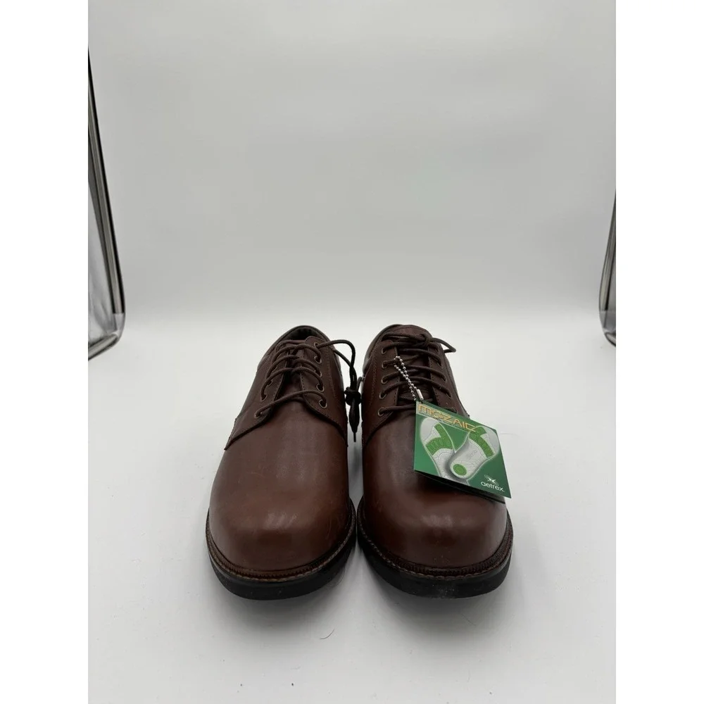 Aetrex Shoes Men's 9 Wide Brown Oxford Lace Up Low Top Casual Leather